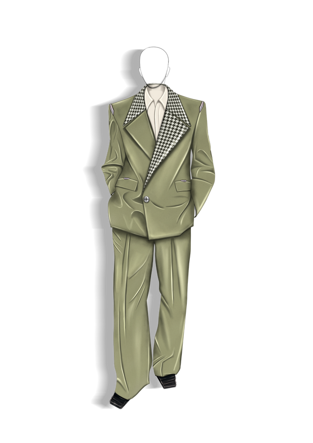 Diamond lapel suit