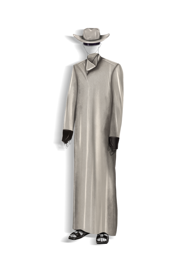 Rag neck thobe