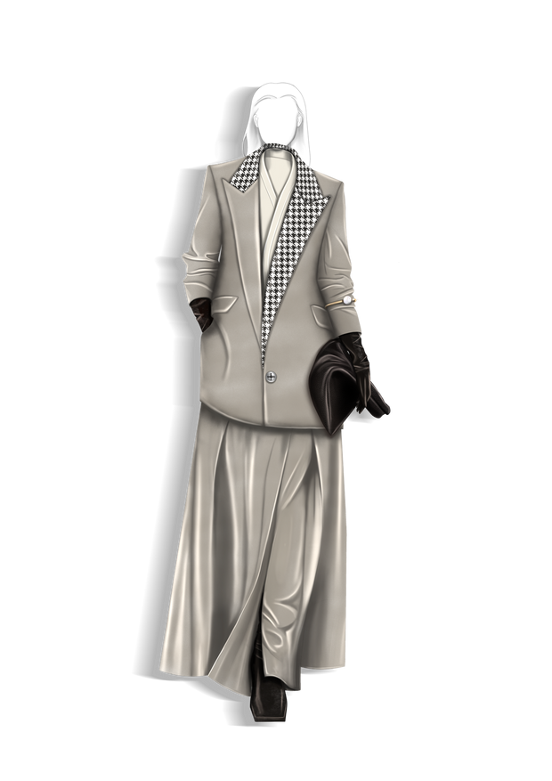 Single breasted women's suit