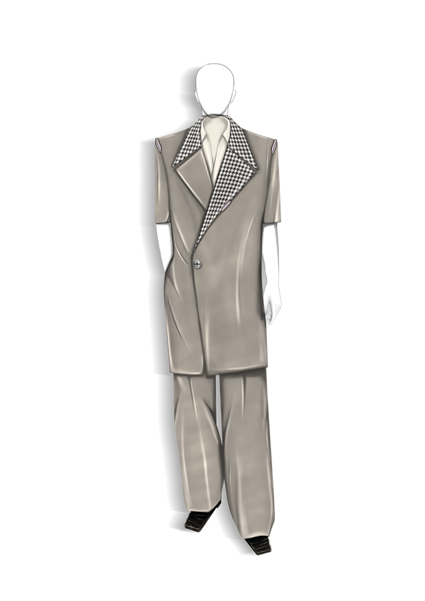 Stretched half sleeve suit